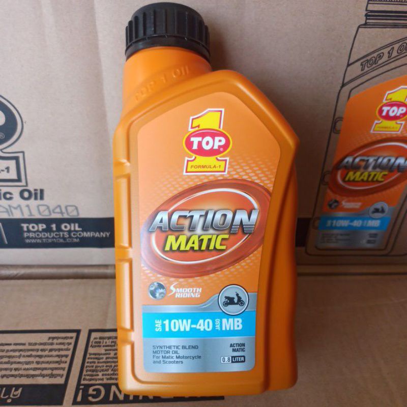 TOP 1 ACTION MATIC 08L SAE 10W-40 API SJ JASO MB OLI MATIC SEMI SYNTHETIC