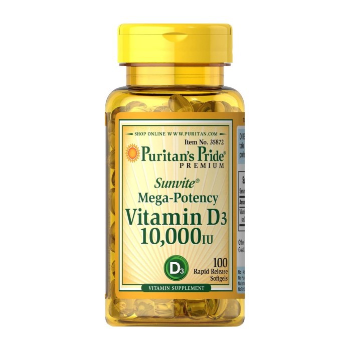 Puritan's Pride Vitamin D3 10000IU Puritans Puritan Vit D 3 10000 100