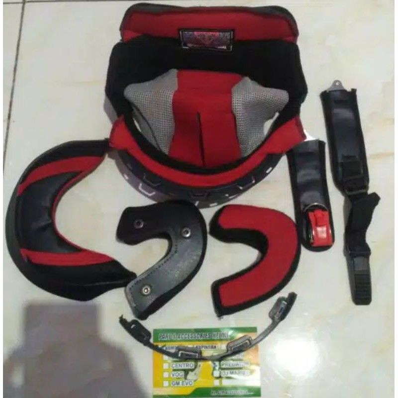 Busa Helm NHK Predator Full set kancing besi + tali helm NHK predator