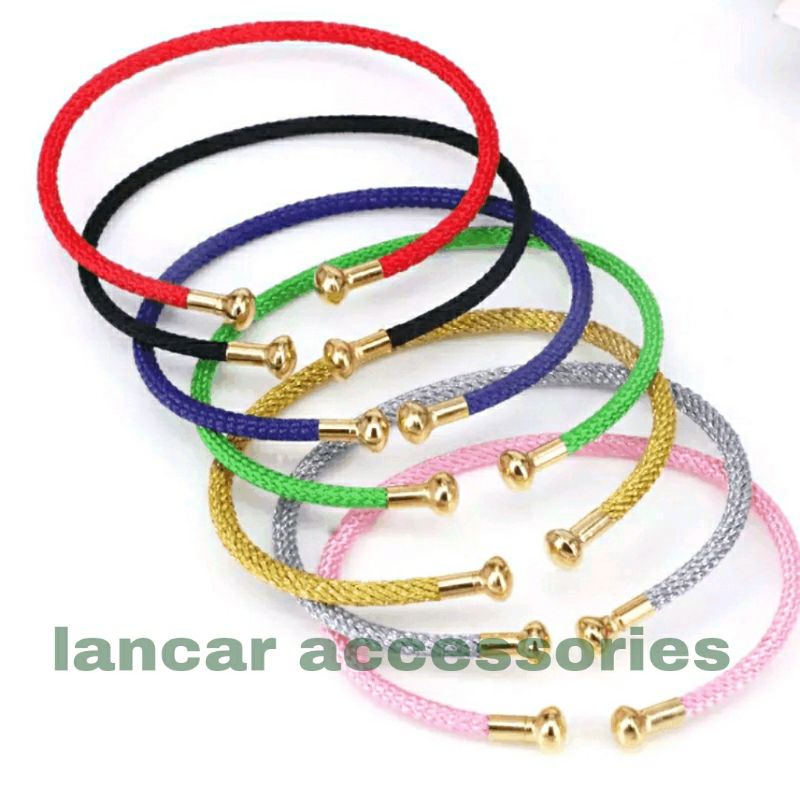 COD✅ Bahan Gelang Emas Gelang Tali Kawat Anti Air Waterproof Untuk Charm Liontin Huruf Emas