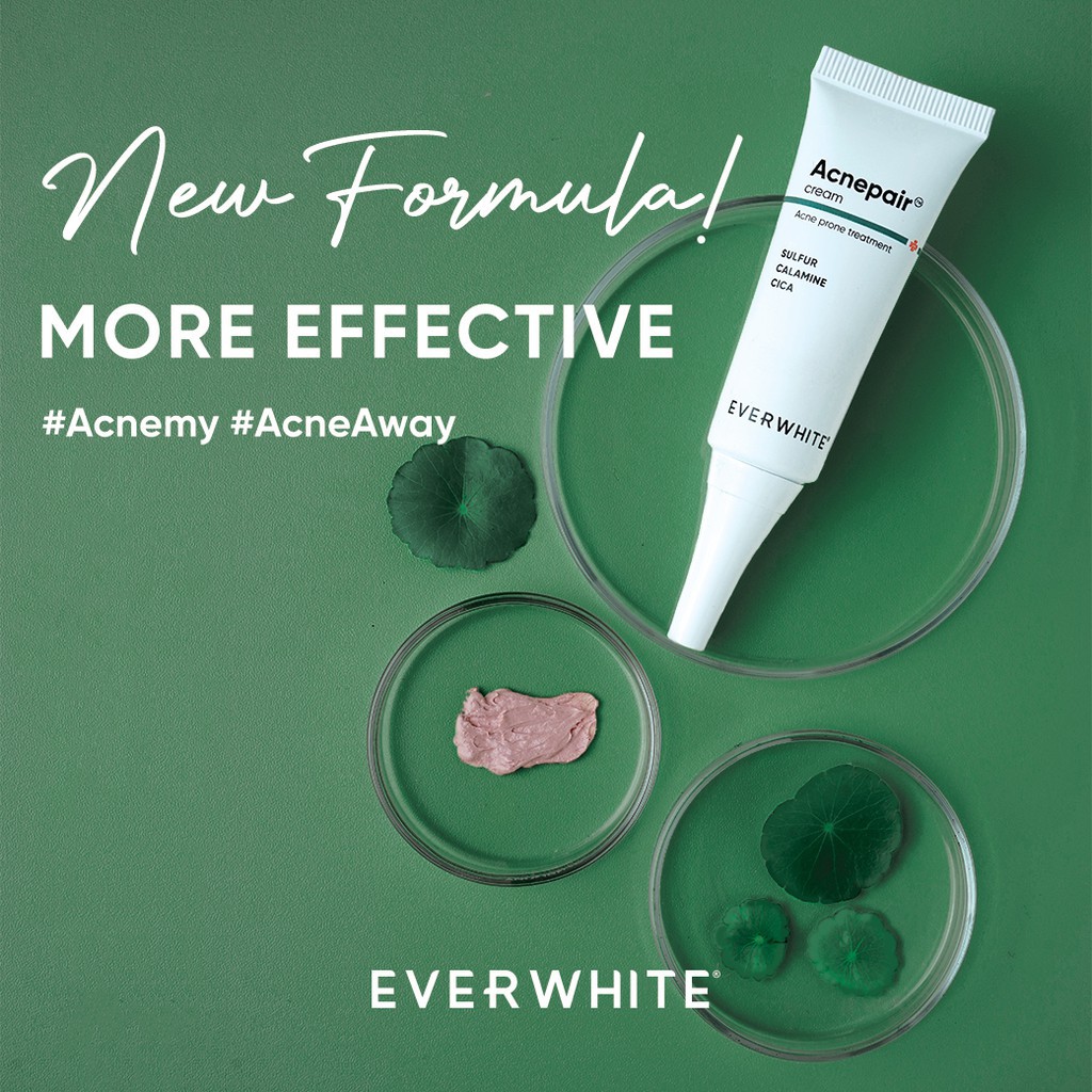 Everwhite Acnepair Cream Toner Facial Wash Acne Pair