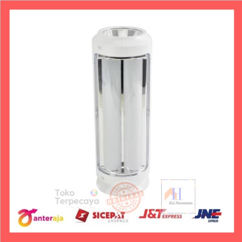 Lampu emergency dengan senter/Powerlite Senter Rechargeable Dengan Lentera