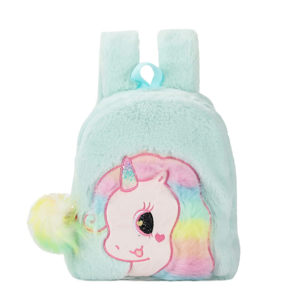 Tas Unicorn Bulu Pretty Cantik Tas Ransel Anak Perempuan Tas Blingberry Original Tas Blingberry TK PAUD SD Kado Ultah Unicorn Tas jalan anak perempuan
