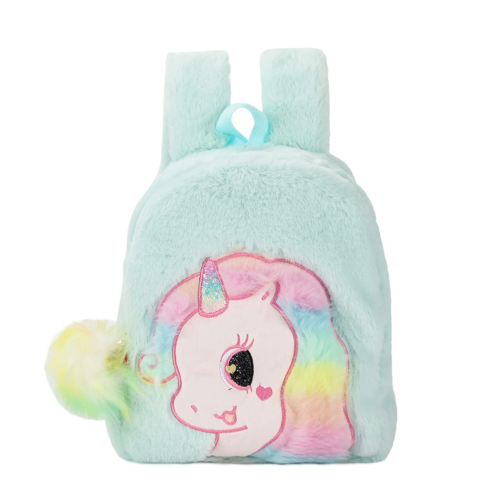 Tas Unicorn Bulu Pretty Cantik Tas Ransel Anak Perempuan Tas Blingberry Original Tas Blingberry TK PAUD SD Kado Ultah Unicorn Tas jalan anak perempuan