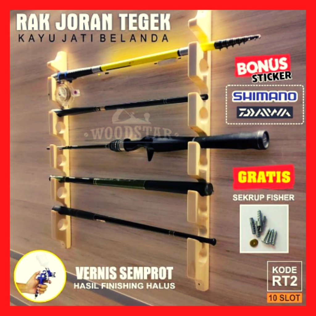 Rod Rack Vertical Holder Tempat Dinding Rak Joran Relix Nusantara / Rak Joran Pancing Portable