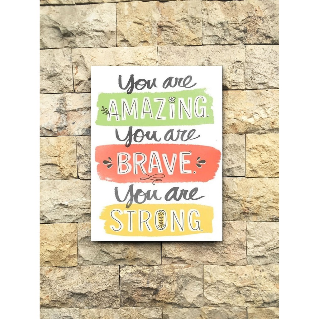 Poster Motivasi Qoute Kata Bijak Dekorasi Dinding You Are Amazing