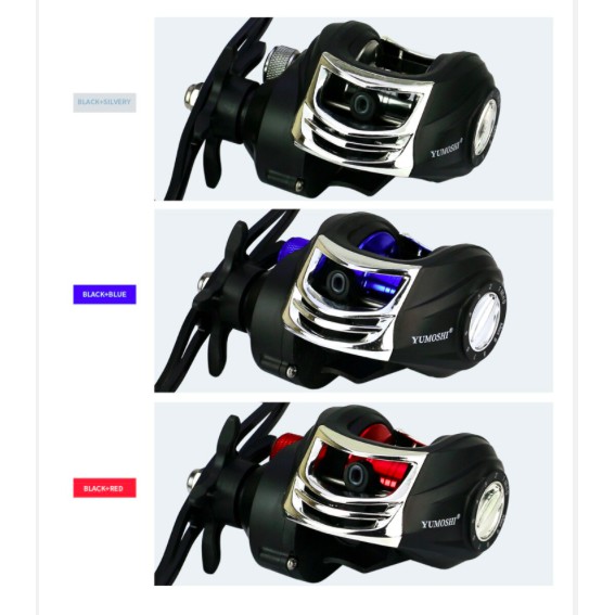 REEL PANCING BAITCASTING YUMOSHI 18+1BB 7.2:1 7kg MAX DRAG HANDLE KIRI SPOOL BESI METAL