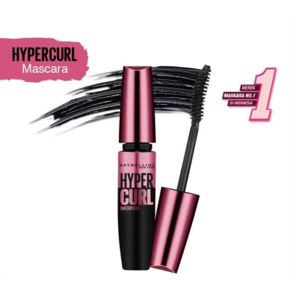 Maybelline Hypercurl Volum Express Mascara Waterproof BPOM 100% Original! EXPIRED 2024 !