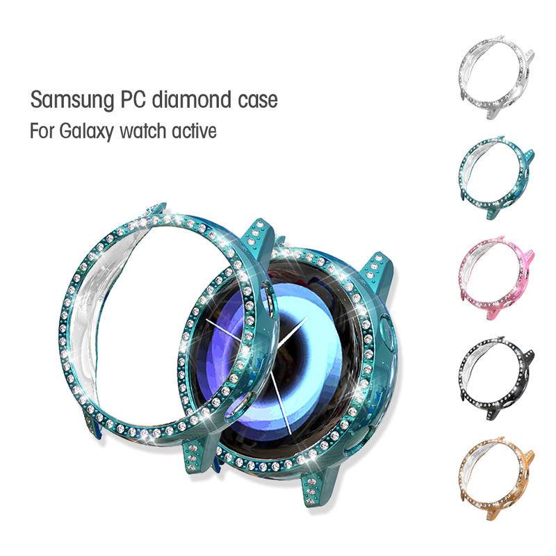 Casing Pelindung Bumper Bahan PC Hias Berlian Untuk Samsung Galaxy active