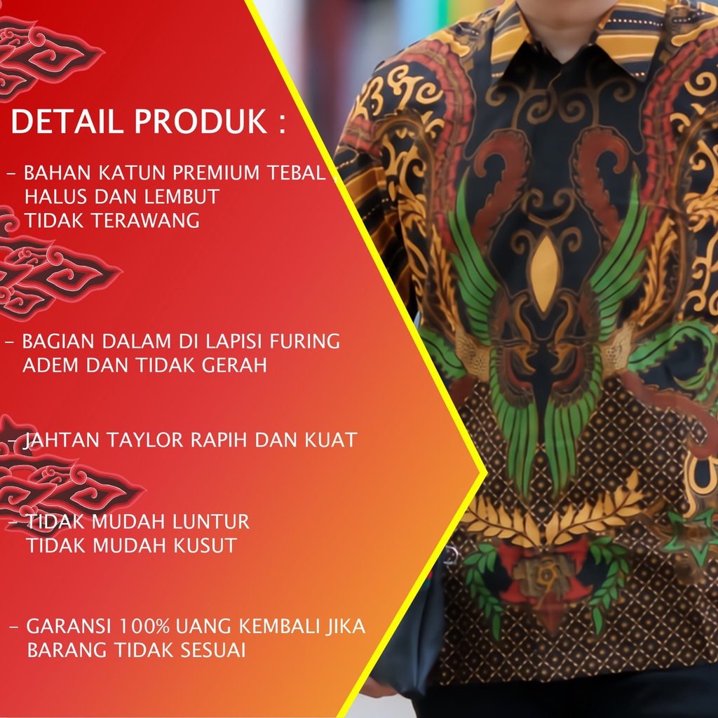 BAJU BATIK LENGAN PENDEK PRIA KEKINIAN KEMEJA BATIK REGULAR JUMBO XXXL TERBARU BATIK ALUNA PD 004