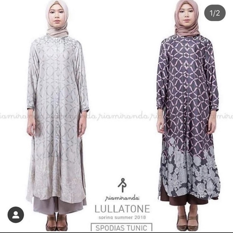 Spodias tunik Ria Miranda size M warna purple (preloved)