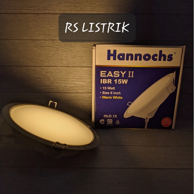 Downlight LED Hannochs Easy II IBR 15W CAHAYA KUNING