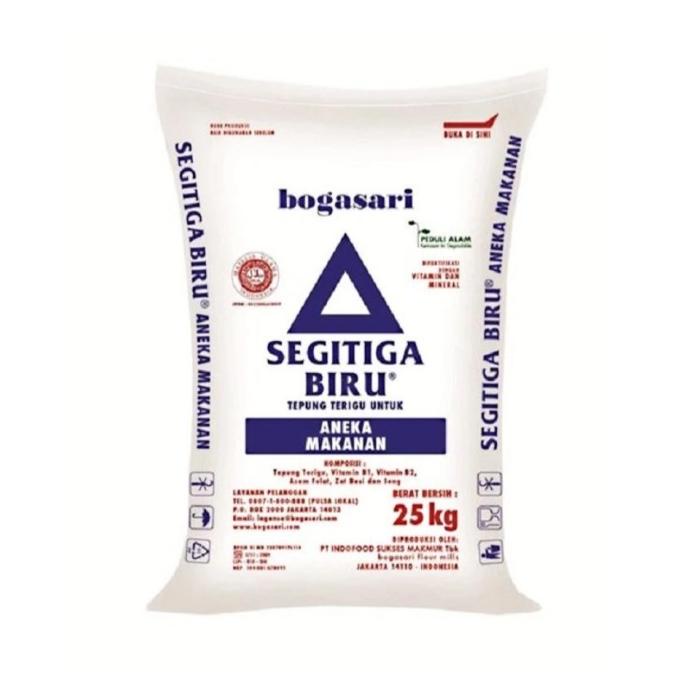 

Tepung Terigu Bogasari Segitiga Biru 25 kg KHUSUS GOJEK