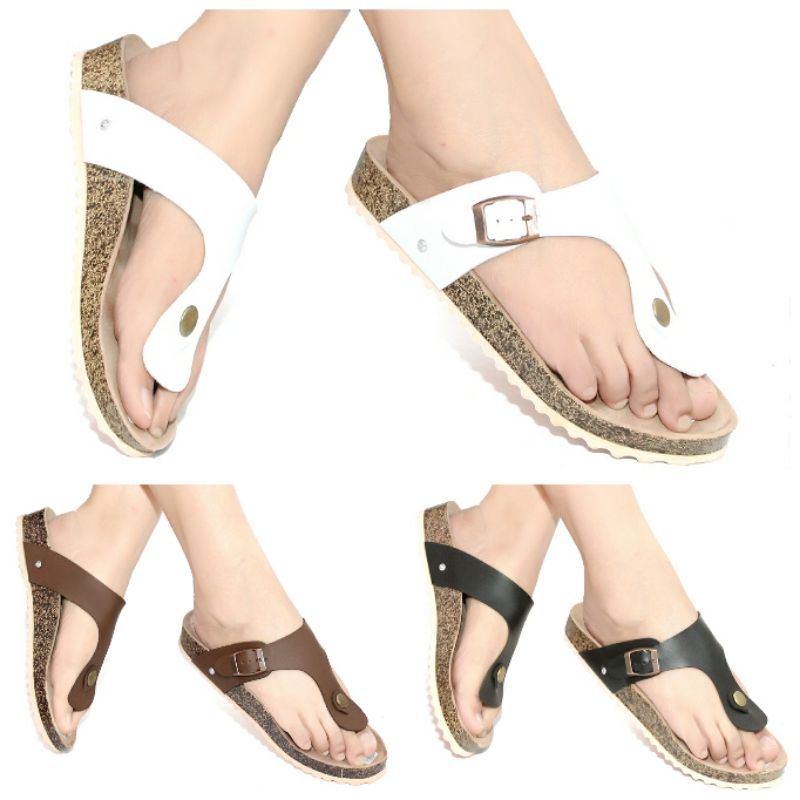 SENDAL SLIP WANITA SLOP KULIT TERBARU MURAH KEKINIAN REMAJA SANDAL CEWEK SANTAI CASUAL MG1