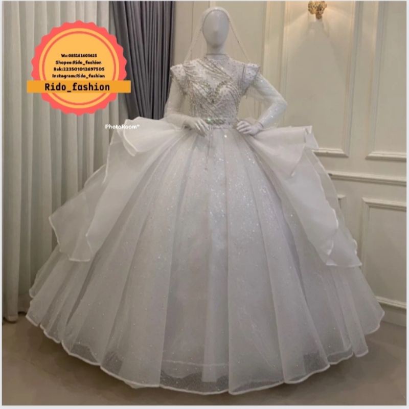 GAUN PENGANTIN BARBIE MODERN// BAJU PENGANTIN MUSLIMAH