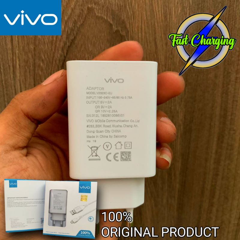 Charger vivo micro original 100% fast charging 9v 2a charger vivo v11 v9 v7 v5 v5max v3max y95 y91 y71