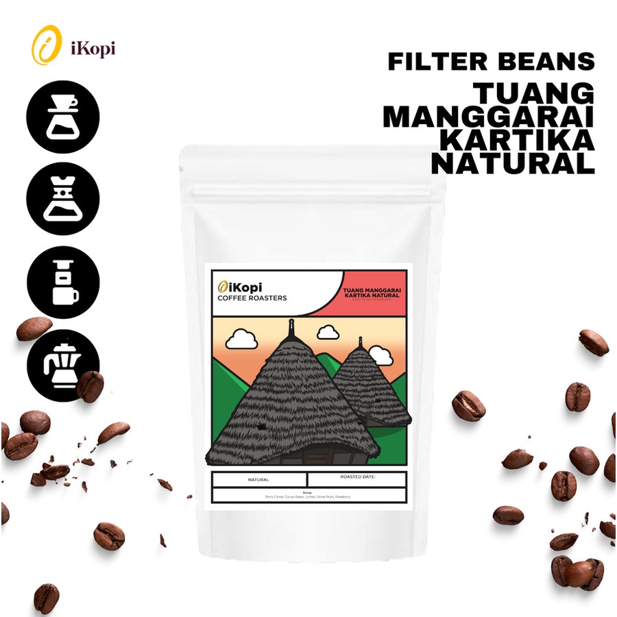 

Biji Kopi Filter iKopi | Tuang Manggarai Kartika Natural | 200 gr