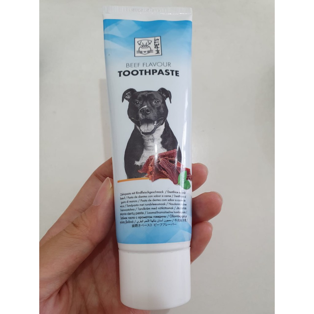 Toothpaste Beef Flavour Pasta Gigi M-PETS Anjing Hewan 100gr