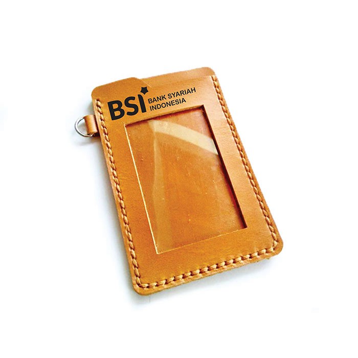 

Name Tag Id Kulit Asli Logo Bank Syariah Indonesia Warna Coklat Muda Garansi 1 Tahun - Id Card Holde