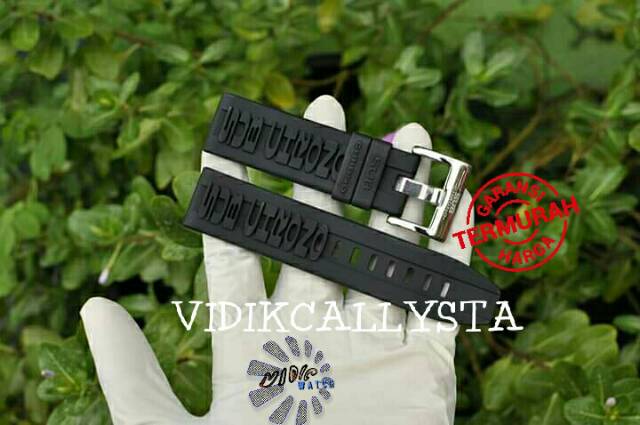 STRAP TALI JAM SUB CRONO CHRONO LOGO RUBBER 18 22 24 PREMIUM