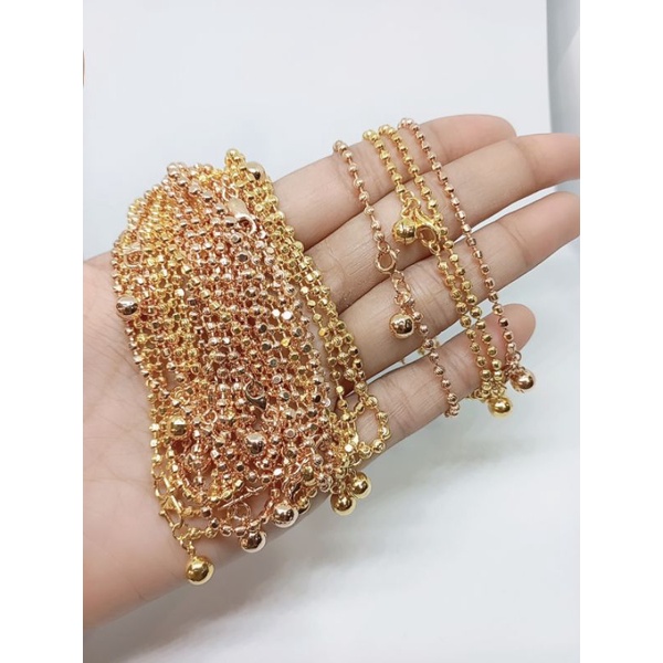 gelang tangan fashion import perhiasan perak925 asli lapis emas model bijilada ukir/polos+1bel s925.