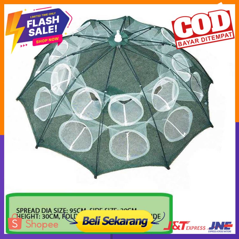 Jaring Pancing Ikan Hexagonal 20 Hole Fishing Net Trap Cage - H14572