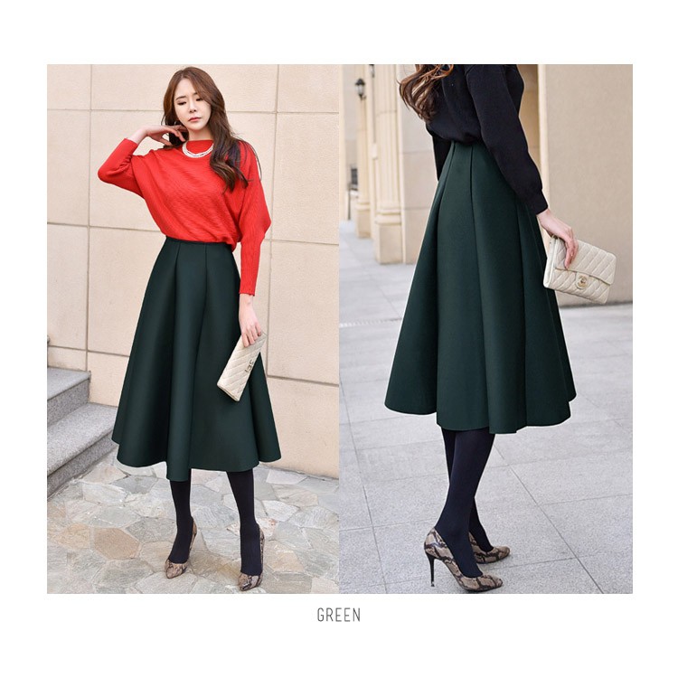 KARAKOREA 7-70 Hera Space Cotton Skirt Rok Wanita Panjang Rok pesta Rok kerja