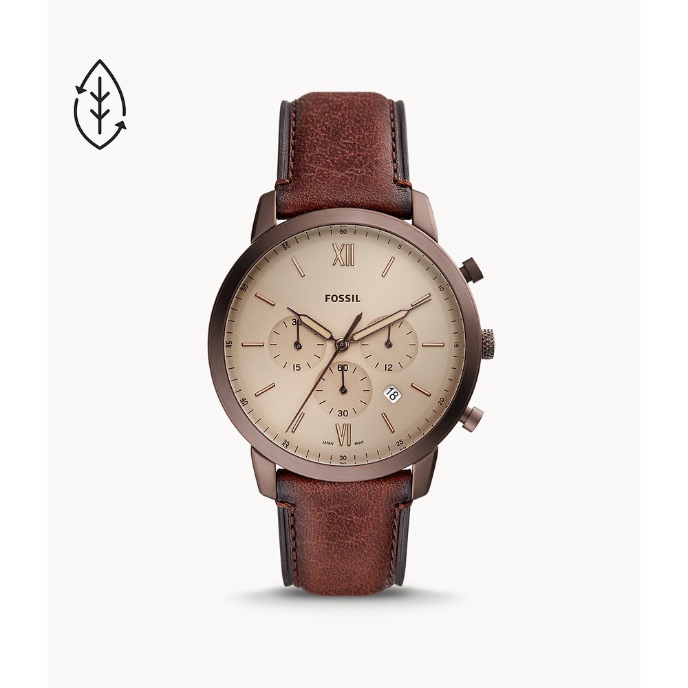 Fossil Neutra Chronograph Brown Eco Leather Jam Pria - FS5941