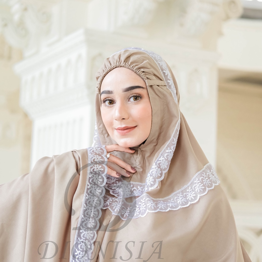 Mukena Dewasa DIONISIA Mukena Dewasa Renda Bordir Model Terbaru Cantik Nagita(K4C2) ORIGINAL REAL PI