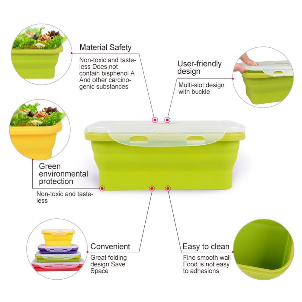 Baby Safe Collapsible Food Container 540ml