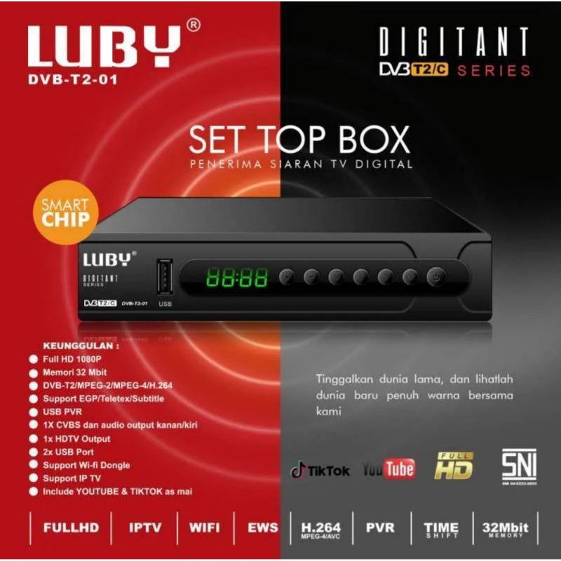 SET TOP BOX LUBY T2 01