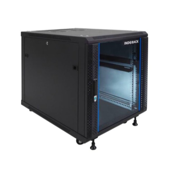 IR8012G - 12U Close Rack Depth 800mm Glass Door 19&quot; - INDORACK