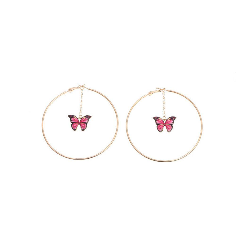 Lily Hoop Earrings Hadiah Perhiasan Fashion Anting Kupu-Kupu