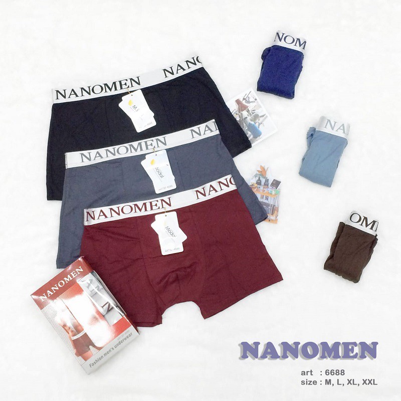 FX SHOP NANOMEN CELANA DALAM  BOXER PRIA / CELANA DALAM SEGI4 / BOXER COWOK