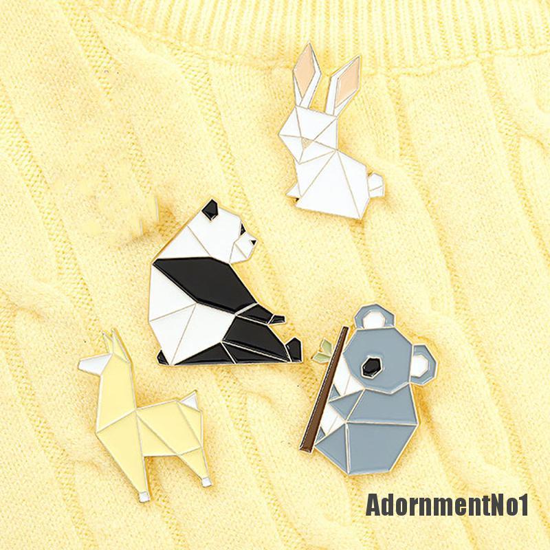 (Adornmentno1) Bros Pin Enamel Bentuk Panda / Koala / Alpaca / Kelinci Untuk Aksesoris Pakaian