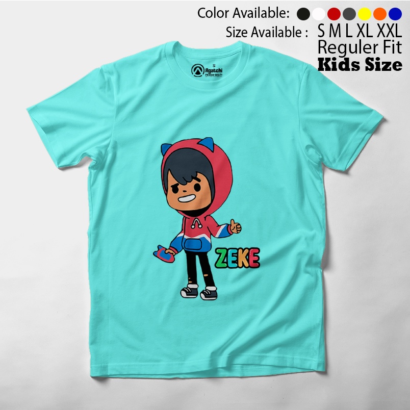 Baju Kaos Atasan Anak Laki-Laki Perempuan Toca Boca World Life Game Anak