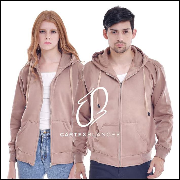 EKSKLUSIF JAKET SWEATER HOODIE SLETING POLOS PRIA - ABU -ABU TUA