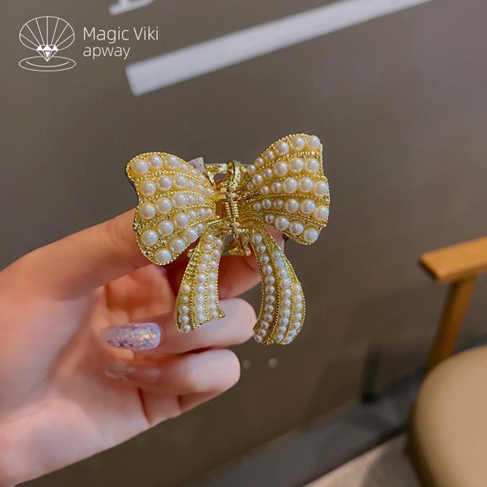 【COD Tangding】Butterfly Jepit Rambut Bentuk Kupu-Kupu Aksen Mutiara Untuk Dewasa