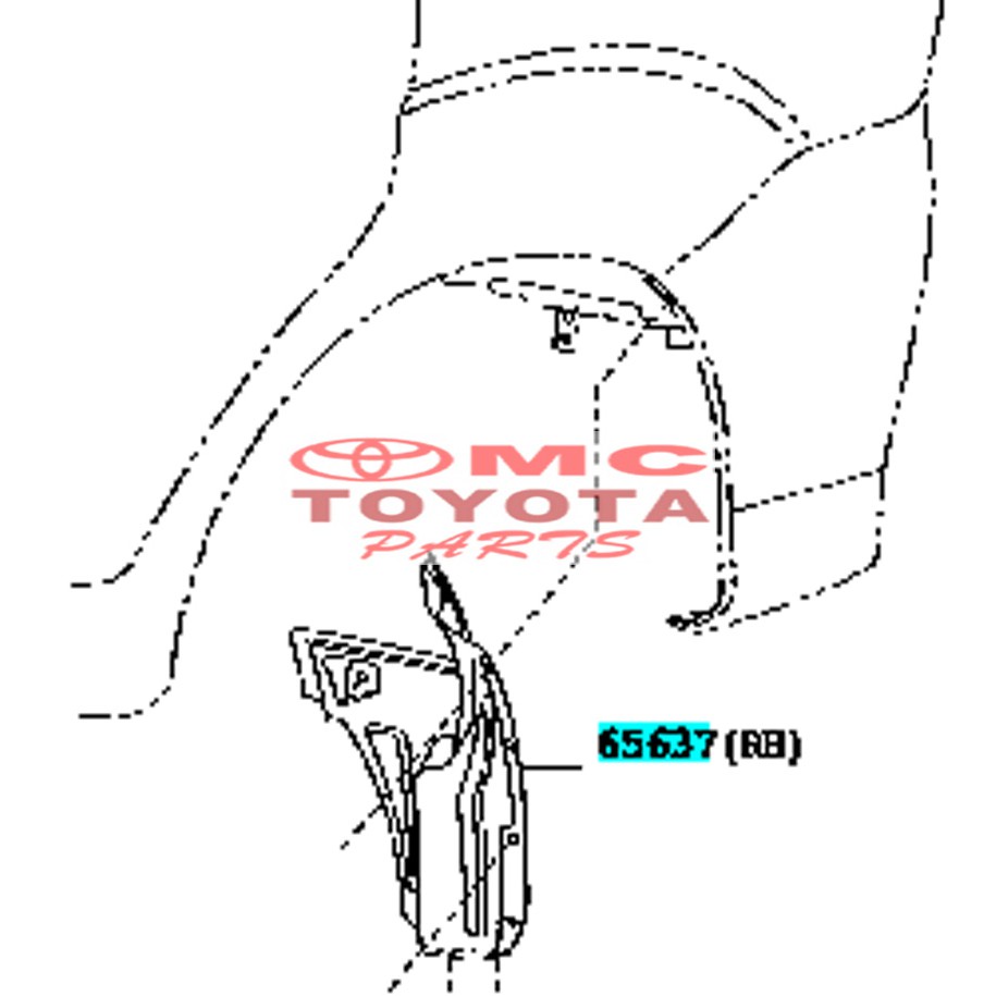 Liner Fender / Spakbor Belakang Kanan Rush Terios 65637-BZ130