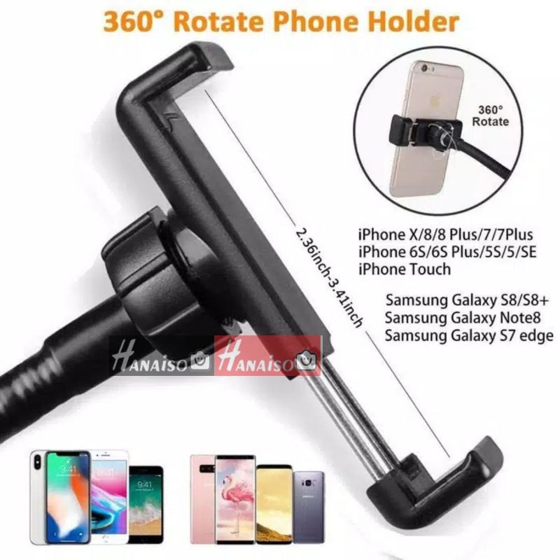 Medan HOLDER HP RINGLIGHT Ring light Holder U Gooseneck Flexible 360