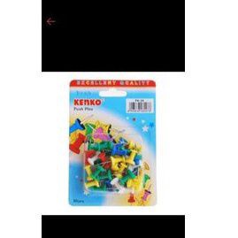 

KENKO PUSH PINS / PAKU STYROFOAM WARNA WARNI TRANSAPARAN ISI 30