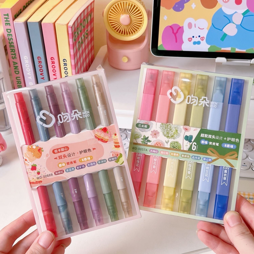 Stabilo Spidol Marker 2 in 1 Liner Highlighter Spidol Set Aesthetic Perlengkapan Belajar Highlight Buku Catatan Sekolah Kuliah Kantor Multicolor Hadiah Souvenir