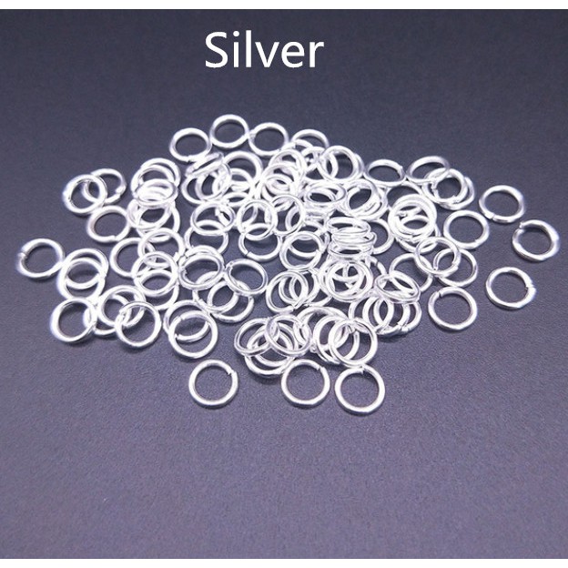 200Pcs Ring Jump Metal 4-12mm Untuk Aksesoris Perhiasan Handmade Diy