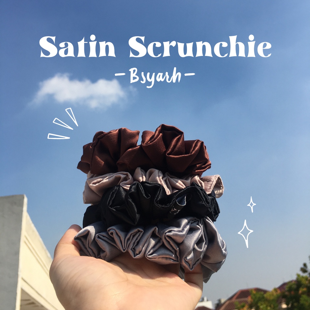 Jual Satin Scrunchie Ikat Rambut Aesthetic Cepol Kerudung Shopee Indonesia 