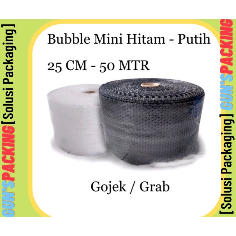 

Bubble mini Hitam - Putih Uk 25 CM - 50 MTR [ Quality Premium ] Murah berkualitas / BubbleWrapMedan