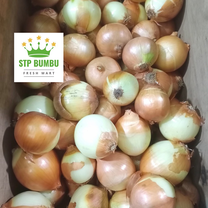 Bawang Bombay Botak Kulit Terkupas 1kg