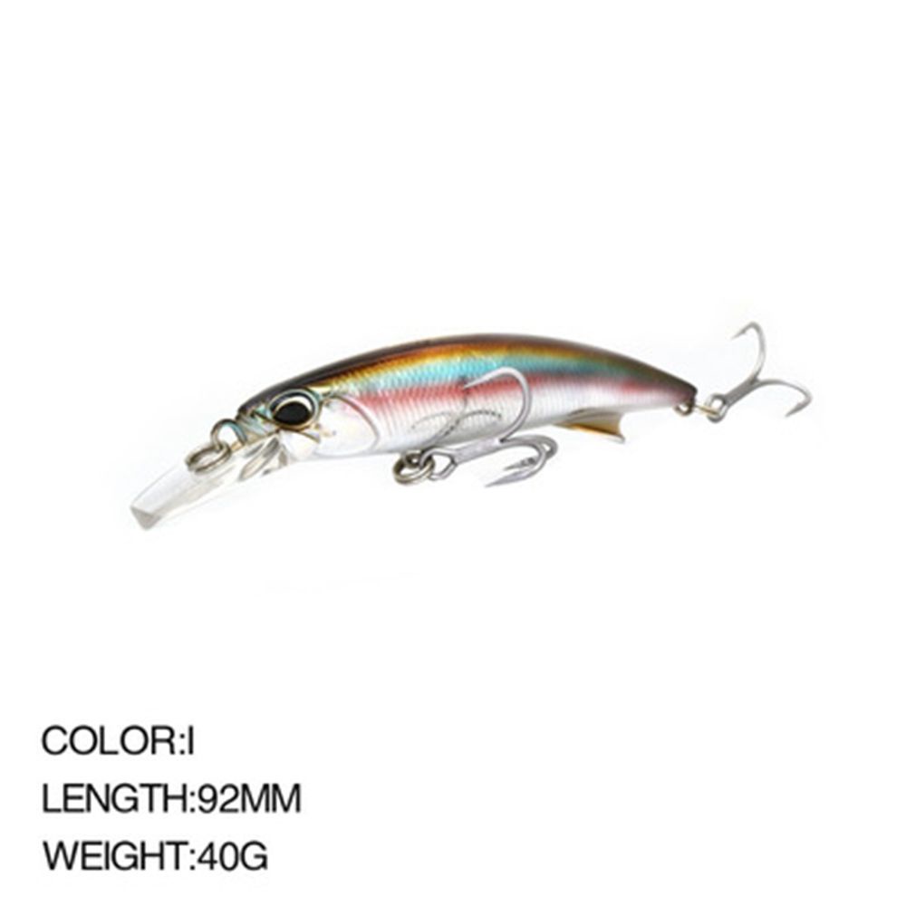 WONDERFUL Multicolor Sinking Minnow Baits Outdoor Minnow Lures Fish Hooks Crankbaits Tackle 92mm/40g Useful Winter Fishing Long Casting Lure