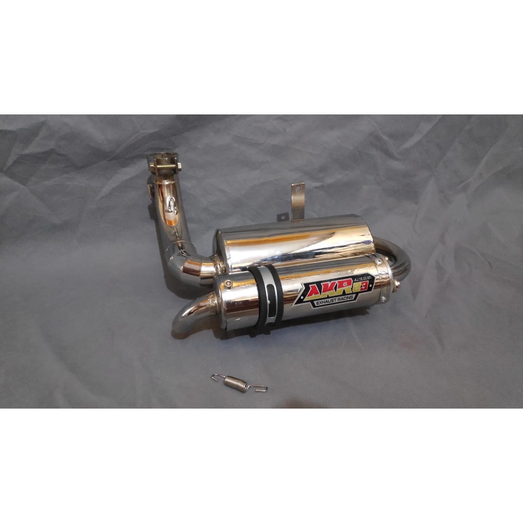 KNALPOT VESPA MODEL S1 FULL CROME ,PX,EXCELL,EXCLUSIVE,VBB,SUPER,DLL ORIGINAL AKR23