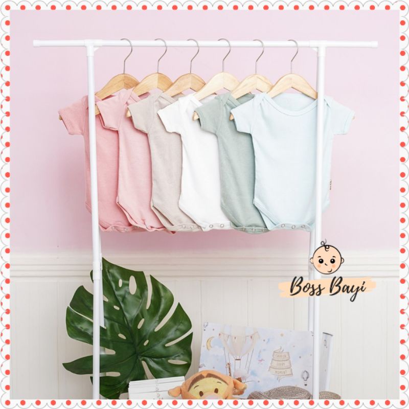 NICE KIDS - Basic Bodysuit / Jumper Pendek Bayi Warna Polos