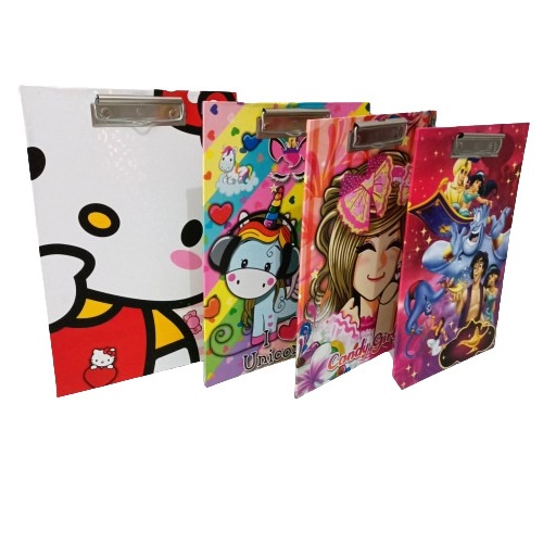 

clip board papan jalan ujian gambar karakter lucu LOL Flamingo unicorn Aladdin